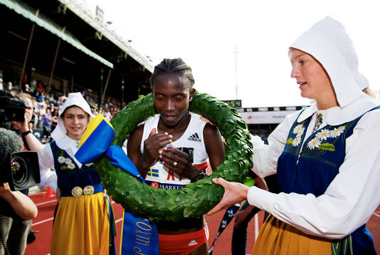 Isabellah Andersson, Hässelby, vann damklassen. Krans