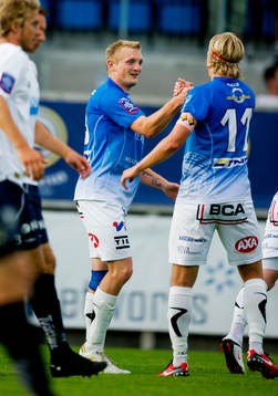 Trelleborgs två målskyttar Fredrik Jensen och Andreas