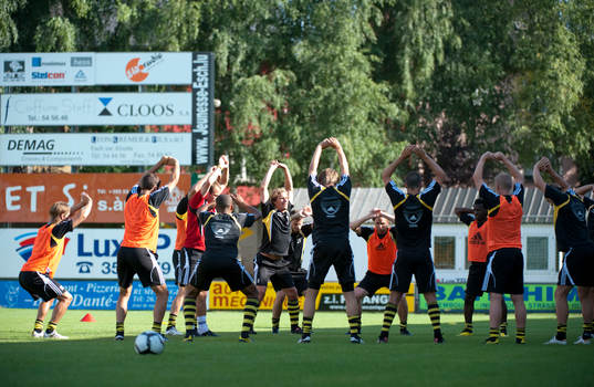 Fotboll, Kval till Champions League, AIK, Träning