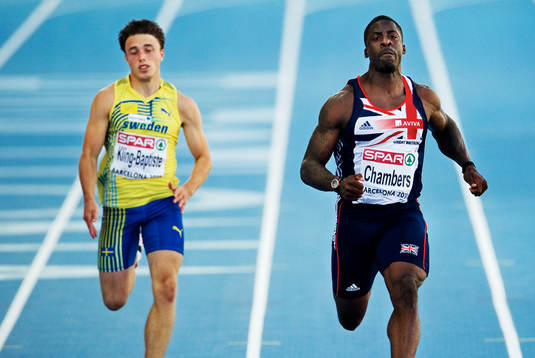 Tom Kling Baptiste, Sverige, och Dwain Chambers,