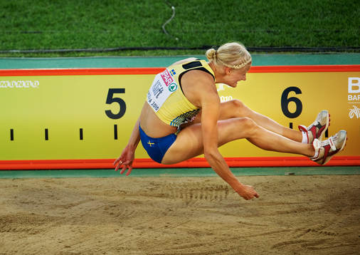 Carolina Klüft, Sverige, i sitt andra hopp