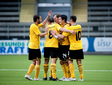 Stefan Ishizaki, Elfsborg, gör 1-0. Jubel