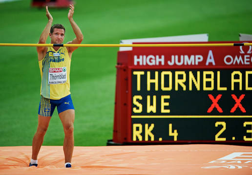 Linus Thörnblad, Sverige, tackar publiken