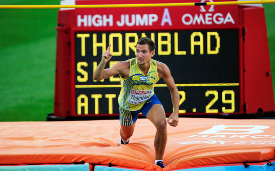 Linus Thörnblad, Sverige, klara 2,29. Jubel