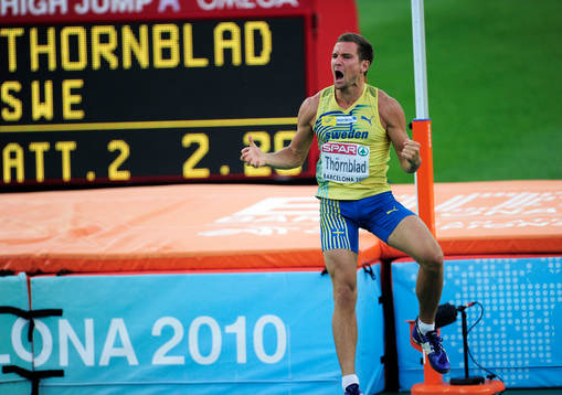 Linus Thörnblad, Sverige, klara 2,29. Jubel