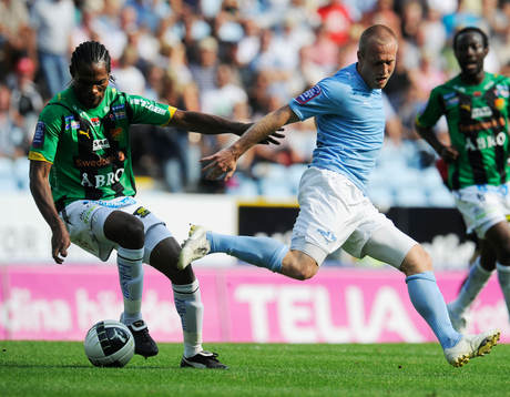 Daniel Larsson, Malmö och Richard Ntomba Ekunde, Gais