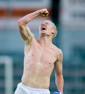 Mattias Adelstam, glädje, jubel