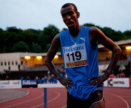 Mustafa Muhamed i sitt sista hinderlopp