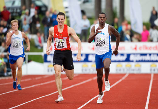 400m. Fredrik Johansson och Nil de Oliviera