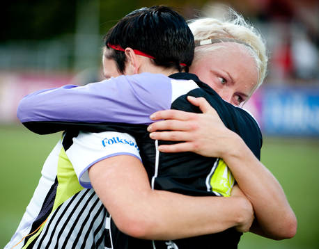 Nilla Fischer, Therese Sjögran, Malmö, glada