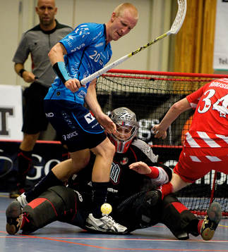 Magnus Svensson, Warberg, Jon Hedlund, målvakt Pixbo