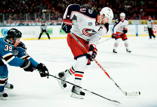 Logan Couture, San Jose, och Rick Nash, Columbus