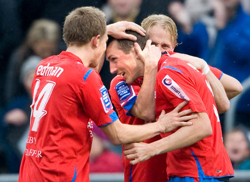 1-0 Alexander Gerndt, Helsingborg, jubel, glädje