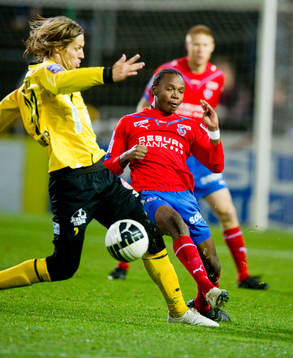 Tobias Grahn,  Mjällby och May Mahlangu, Helsingborg