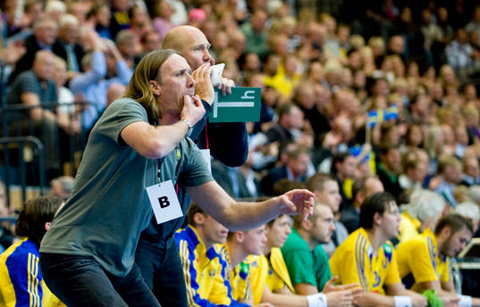 Staffan Olsson och Ola Lindgren, förbundskapten, aktiv