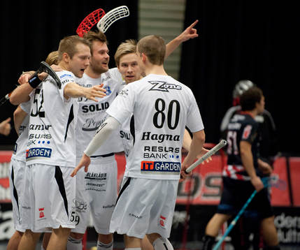 Santtu Manner, Helsingborg, gör 0-1. Jubel