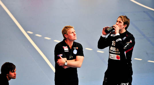 Robert Wedberg, tränare och Mikael Aggefors, målvakt.