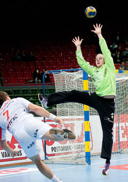 Daniel Bergqvist, målvakt, Sävehof, William Accambray,