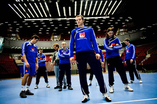 Handboll, Sverige, Handbollslandslaget spelar in en