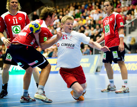 Jesper Jensen, Danmark, stoppas av  Joakim Hyggerud, Norge