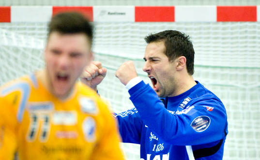 Jesper Larsson, målvakt, Kristianstad jubel över en