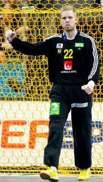 Johan Sjöstrand, målvakt, Sverige, jubel