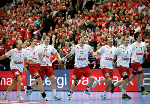 Danskt segerjubel. Jubel, glädje