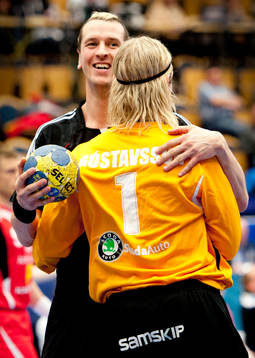 Pascal Hens, Tyskland, Björnvin Pall Gustavsson, målvakt,