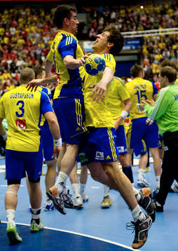 Dalibor Doder och Kim Ekdahl Du Rietz, glädje, jubel