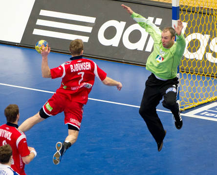 Lars Erik Bjornsen, Norge, Thierry Omeyer, målvakt,