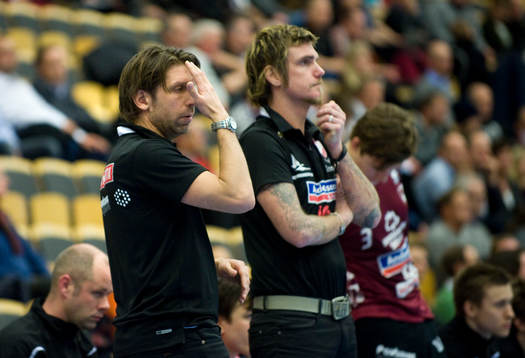 Tomas Axnér och Johan Zanotti, tränare, Lugi