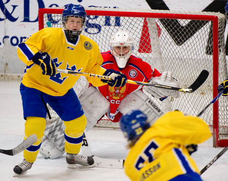 Johanna Fjällman, Sverige, Anna Prugova, målvakt, Ryssland