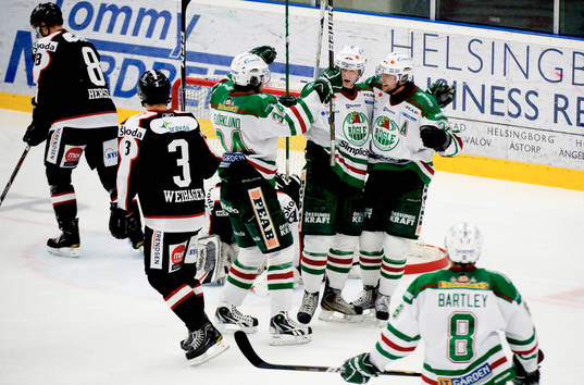 Ted Brithén, Rögle gör 1-1. Jubel