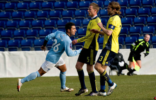 Jiloan Hamad, Malmö gör 1-0. Jubel