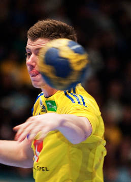 Niclas Ekberg, Sverige, skjuter en straff