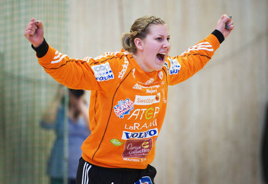 Therese Wislander, målvakt, jubel
