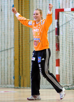 Lisa Karlsson, målvakt, Skövde, jubel