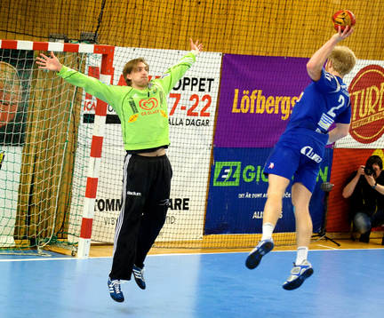 Thomas Forsberg, målvakt, Sävehof, Marcus Enström,