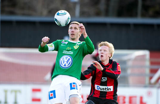 Dannis Östlundh, Jönköping tar emot boll med Gustav