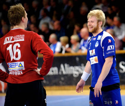 Mikael Aggefors, målvakt, Marcus Enström, Alingsås, jubel