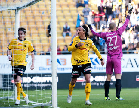 Niklas Hult, Elfsborg, gör 1-2, jubel