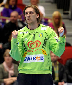 Thomas Forsberg, målvakt, Sävehof, jubel