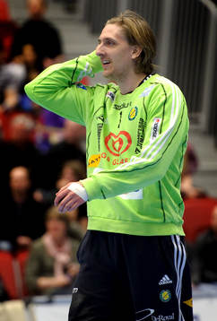 Thomas Forsberg, målvakt, Sävehof, jubel