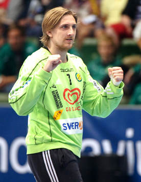 Thomas Forsberg, målvakt, Sävehof, jubel