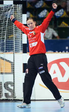 Therese Brorsson, målvakt, jubel