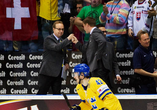 Pär Mårts, förbundskapten, och Roger Rönnberg,