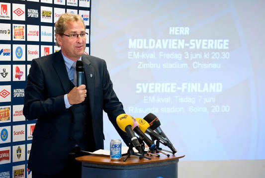 Fotboll, Sverige A, Presskonferens