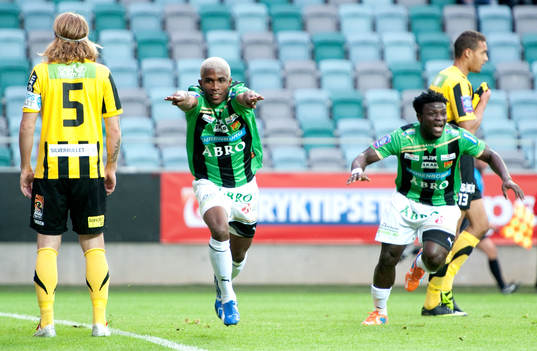 Eric Magloire Bassombeng, Razak Omotoyossi, Gais, jubel