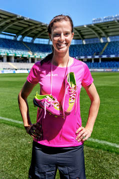 Lotta Schelin. Stadium, Adidas, skor, fotbollskor