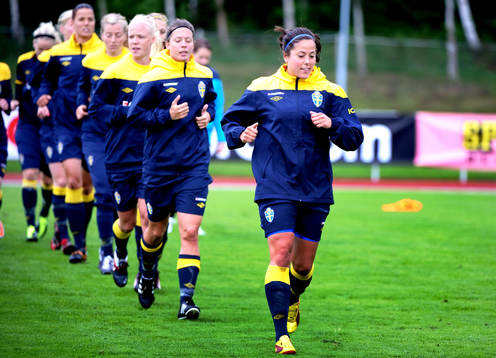 Fotboll, Dam, Sverige, Träning